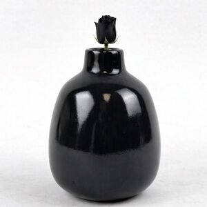 Minimal vintage Heath ceramics Black Ceramic Bud Vase